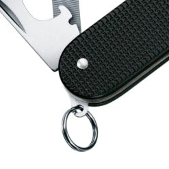 Victorinox Cadet Black Swiss Army Knife -Victorinox Sales SA0260123R Cadet Black Keyring Detail