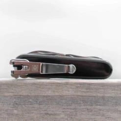SwissQlip Swiss Army Knife Pocket Clip -Victorinox Sales SGSQLIP91CHR On Black Knife x1000 0c8fa8ee 61fa 4ea7 a965 146692edfd06