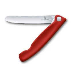 Swiss Classic 4.3" Foldable Paring Knife By Victorinox -Victorinox Sales VF67801F Red Folding Parer Open