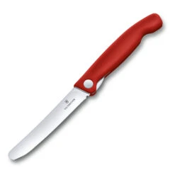 Swiss Classic 4.3" Foldable Paring Knife By Victorinox -Victorinox Sales VF67801F Red Folding Parer Open Front