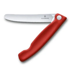 Swiss Classic 4.3" Foldable Serrated Paring Knife By Victorinox -Victorinox Sales VF67831F Foldable Serrated Parer Red