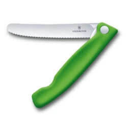 Swiss Classic 4.3" Foldable Serrated Paring Knife By Victorinox -Victorinox Sales VF67836F4 Foldable Serrated Parer Green