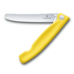 Swiss Classic 4.3" Foldable Serrated Paring Knife By Victorinox -Victorinox Sales VF67836F8 Foldable Serrated Parer Yellow