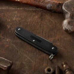 Victorinox Pioneer Black Alox Swiss Army Knife -Victorinox Sales pioneer black back