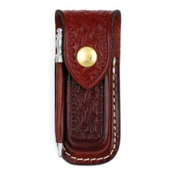 Victorinox Zermatt Medium Brown Leather Pouch With Steel For Swiss Army Knives